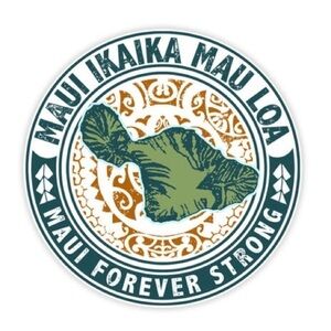 “MAUI Forever Strong” Crazy Shirts Hawaii Sticker Maui Wildfire Relief E…